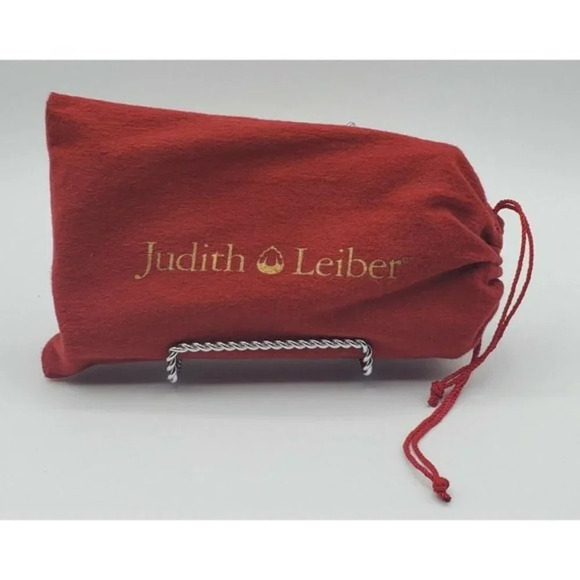 Vintage Judith Leiber Metallic Lizard Crystal Grannycore Eyeglass Case - Picture 7 of 8